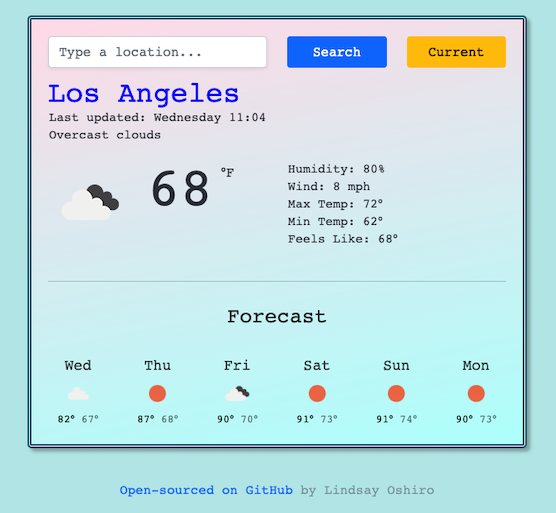 Weather App Preview